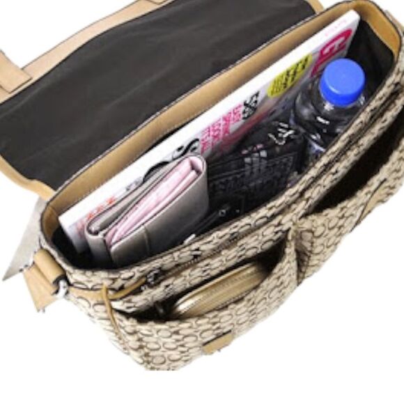 Coach Voyager Signature Messenger Crossbody Bag in Khaki/Brown Color Combo - Picture 15 of 16